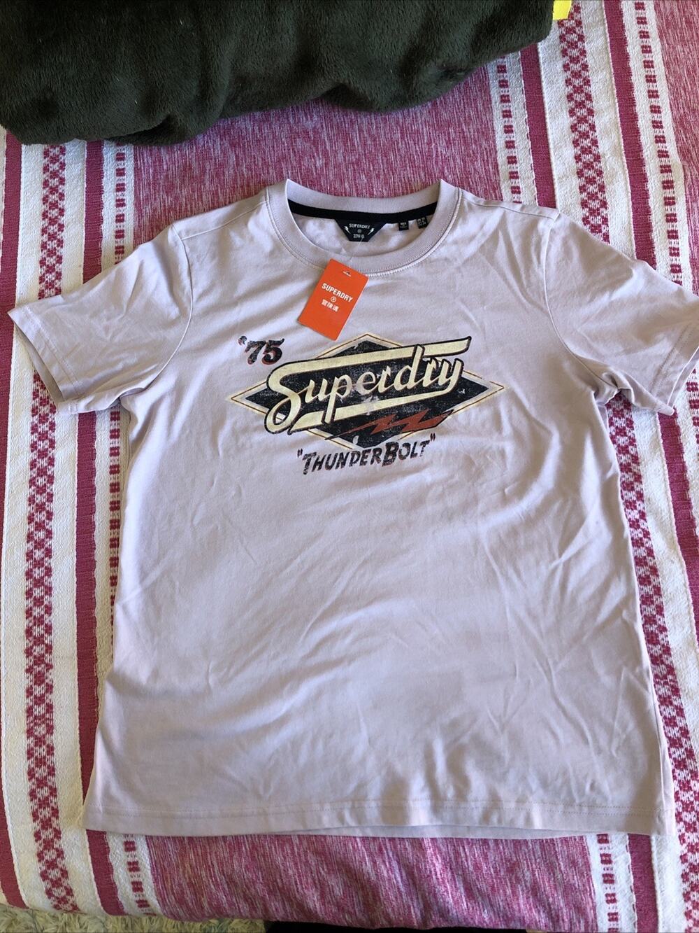 NWT Superdry Purple Graphic Logo Cotton Crew Neck Short Sleeve T-Shirt Size 6